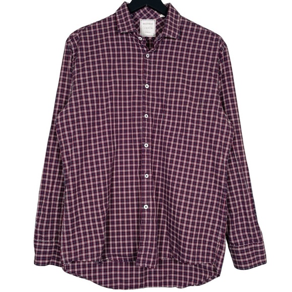 Billy Reid Standard Cut Tartan Plaid Button Up Shirt - Picture 1 of 6
